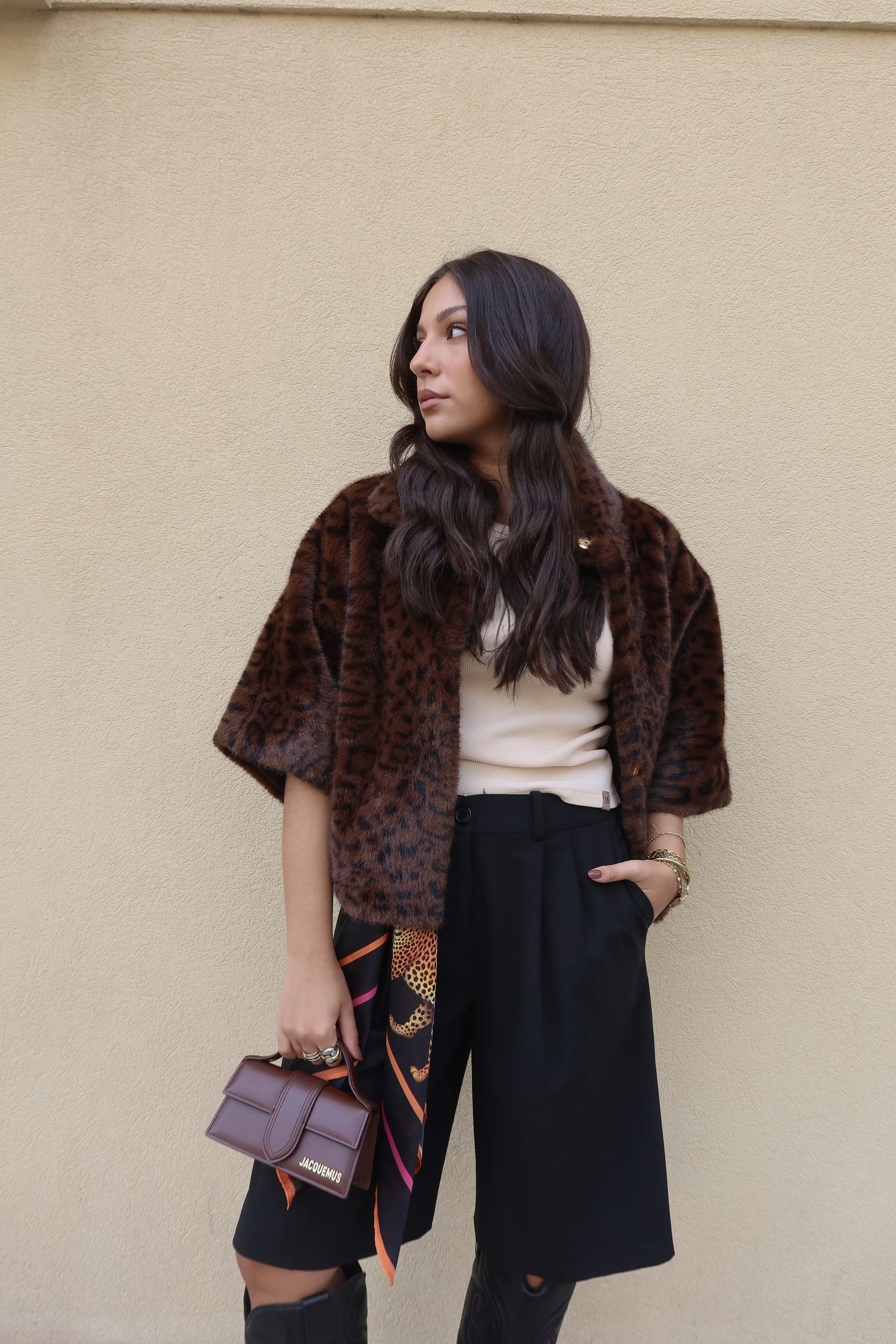 CASACO DE PELO LEOPARDO